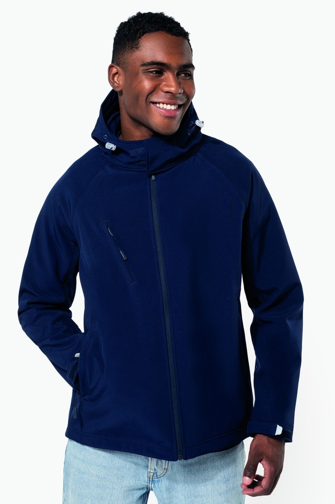 K413 - Veste softshell à capuche amovible homme