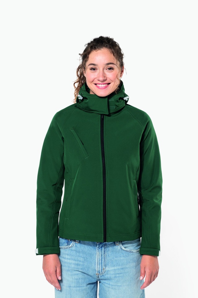 K414 - Veste softshell à capuche amovible femme